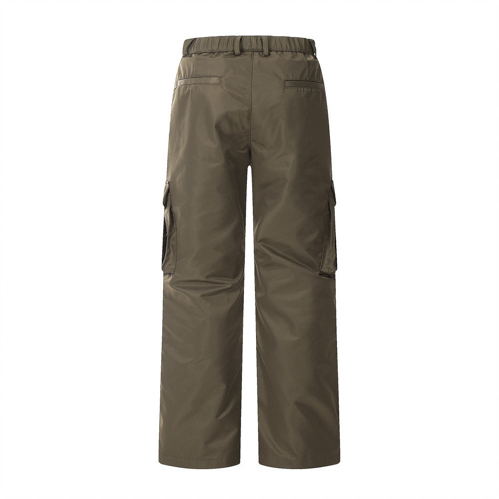 Pleated Knee Paratrooper Workwear Casual Trousers Men