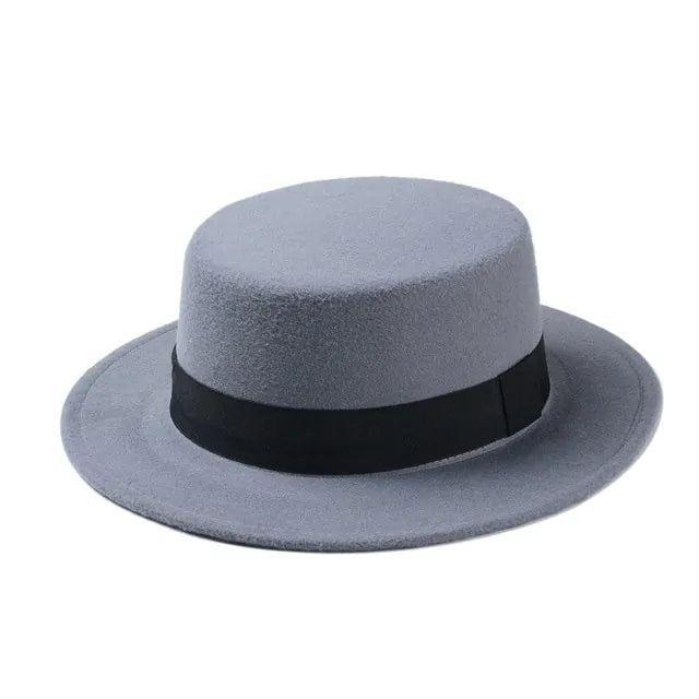 Sleek Wool Flat Cap