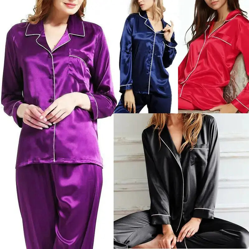 Elegant Lady Satin Sleepwear