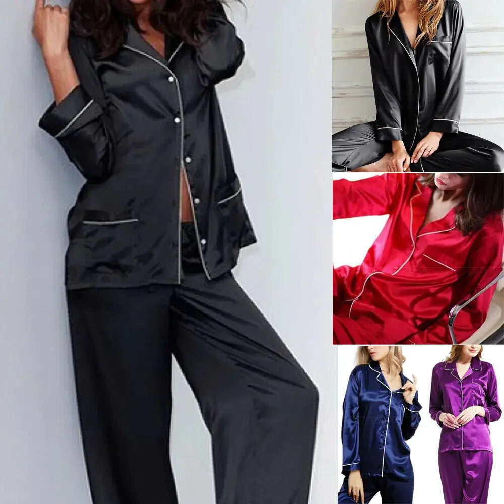 Elegant Lady Satin Sleepwear