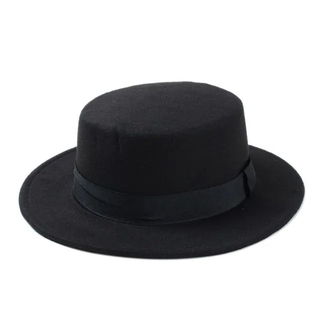 Sleek Wool Flat Cap