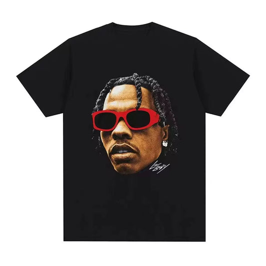 Hip Hop Rapper Lil Baby Graphic T Shirt Men'S Vintage Oversized Cotton Short Sleeve Streetwear Casual 80032